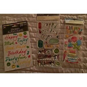Happy Birthday Stickers for Scrapbooking